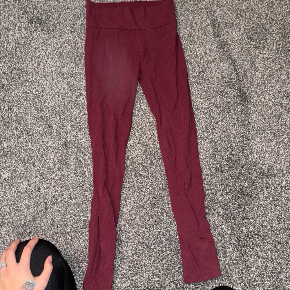 Charlotte Russe Burgundy Leggings
